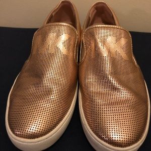Michael Kors Rose Gold Slip On Sneakers